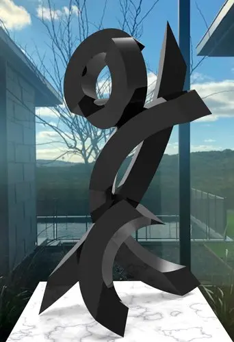 finished metal sculpture