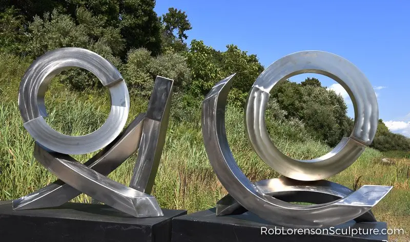 mid scale metal abstract sculptures 52